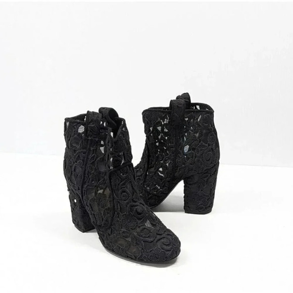 Laurence Dacade Women's Black Pete Mesh Crochet Ankle Boots Size 36 (MSRP $760) - Picture 3 of 12